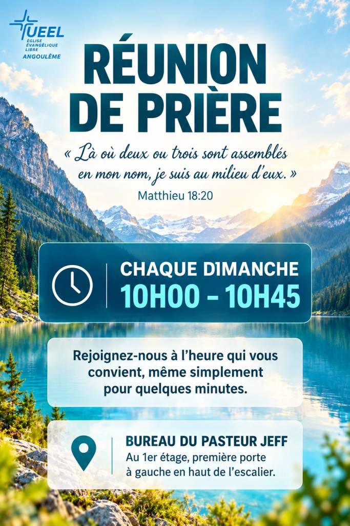 Réunion de prière du dimanche matin EEL Angoulême